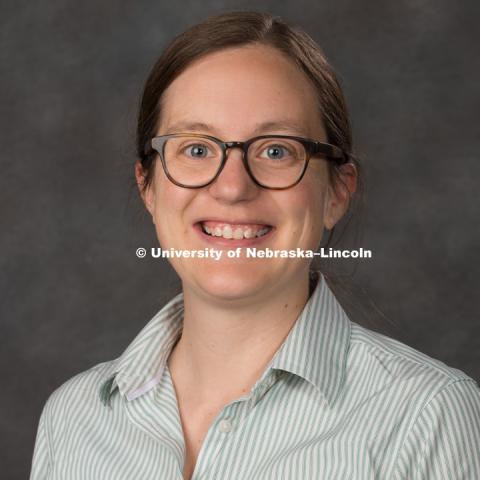 Studio portrait of Judith Turk, Assistant Professor, School of Natural Resources. New Faculty Orientation. August 16, 2017. Photo by Greg Nathan, University Communication Photography.