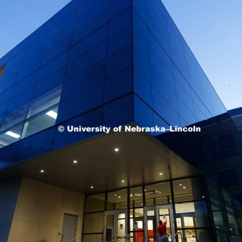 First day of classes on campus and at the new College of Business Howard L. Hawks Hall. August 21, 2017. Photo by Craig Chandler / University Communication.