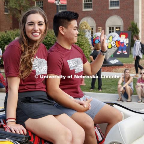 Homecoming parade, pep rally and court jester competition. September 22, 2017. Photo by Craig Chandler / University Communication.