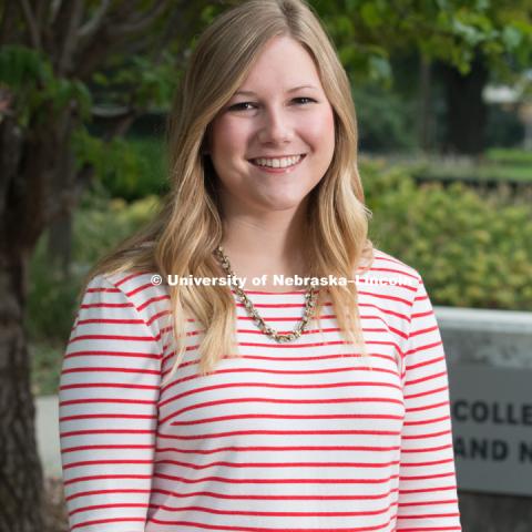 Taylor Hart, Recruitment Associate, College of Agricultural Sciences and Natural Resources. October 3, 2017. Photo by Greg Nathan, University Communication Photography.