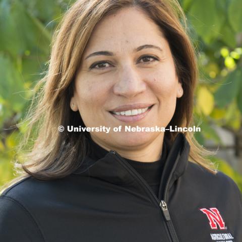 Tala Awada, Associate Dean and Associate Director for the Agricultural Research Division. October 23, 2017. Photo by Greg Nathan, University Communication Photography.