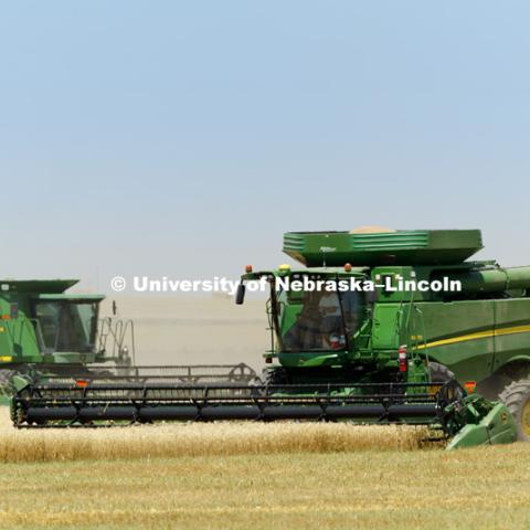 Wheat Harvest in Perkins County Nebraska. July 10, 2018. Photo by Craig Chandler / University Communication.