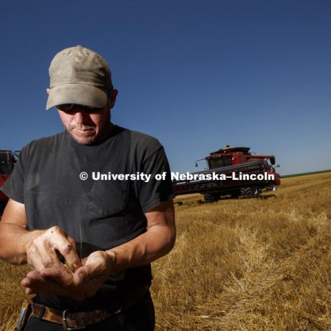 Wheat Harvest in Perkins County Nebraska. July 10, 2018. Photo by Craig Chandler / University Communication.