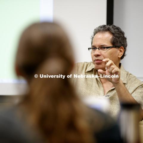 John Raible, Associate Professor in Teaching, Learning and Teacher Education. July 25, 2018. Photo by Craig Chandler / University Communication.