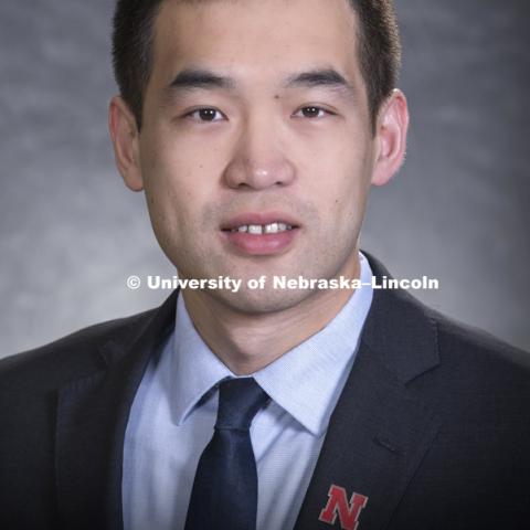 Studio portrait of Ron Liu, Assistant Professor, Finance, College of Business. August 17, 2018. Photo by Greg Nathan, University Communication Photography.