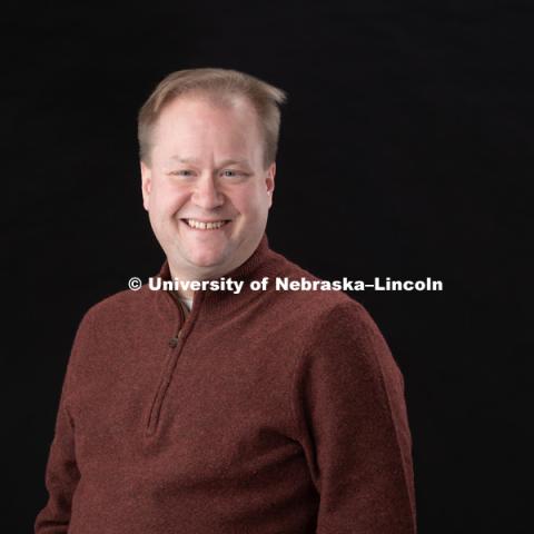 Jeremy Blomstedt, Equipment and Technology Associate for Hixson-Lied College of Fine and Performing Arts. December 11th, 2018. Photo by Gregory Nathan, University Communication.