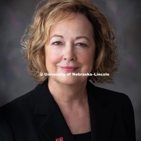 Studio portrait of Laurie Bellows, Interim Vice Chancellor of Student Affairs and Professor of Practice, Educational Psychology. December 18, 2018. Photo by Greg Nathan, University Communication.