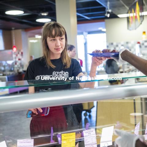 University Housing has started offering an allergen-free meal option  in its Harper-Schramm-Smith Dining Center. This option is available every meal, seven days a week starting in January. January 24, 2019. Photo by Craig Chandler, University Communication.