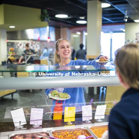 University Housing has started offering an allergen-free meal option  in its Harper-Schramm-Smith Dining Center. This option is available every meal, seven days a week starting in January. January 24, 2019. Photo by Craig Chandler, University Communication.