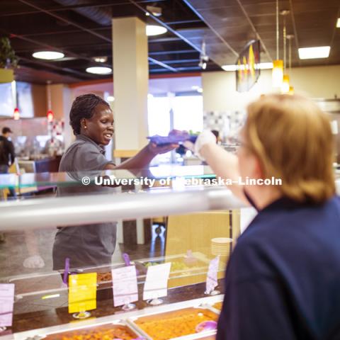 University Housing has started offering an allergen-free meal option  in its Harper-Schramm-Smith Dining Center. This option is available every meal, seven days a week starting in January. January 24, 2019. Photo by Craig Chandler, University Communication.