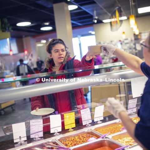 University Housing has started offering an allergen-free meal option  in its Harper-Schramm-Smith Dining Center. This option is available every meal, seven days a week starting in January. January 24, 2019. Photo by Craig Chandler, University Communication.