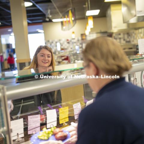 University Housing has started offering an allergen-free meal option  in its Harper-Schramm-Smith Dining Center. This option is available every meal, seven days a week starting in January. January 24, 2019. Photo by Craig Chandler, University Communication.