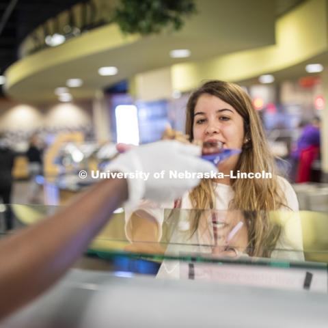 University Housing has started offering an allergen-free meal option  in its Harper-Schramm-Smith Dining Center. This option is available every meal, seven days a week starting in January. January 24, 2019. Photo by Craig Chandler, University Communication.