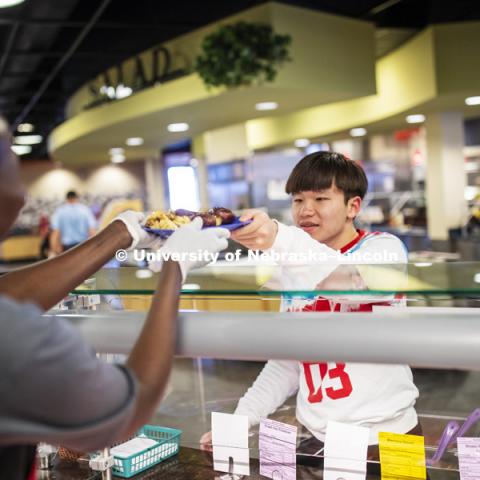 University Housing has started offering an allergen-free meal option  in its Harper-Schramm-Smith Dining Center. This option is available every meal, seven days a week starting in January. January 24, 2019. Photo by Craig Chandler, University Communication.