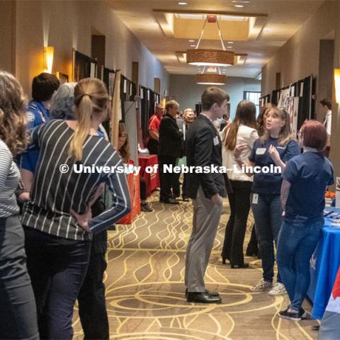 STEM Career Fair (Science, Technology, Engineering, and Math) in Embassy Suites. Sponsored by Career Services. February 12, 2019. Photo by Gregory Nathan / University Communication.