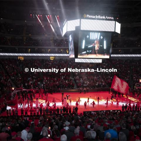 Pregame for the Huskers men’s basketball game. Celebrating the University's 150th birthday. The Huskers played against Minnesota. February 13, 2019 Photo by Scott Bruhn / Husker Athletics.