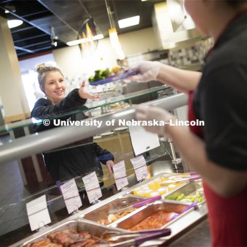 University Housing has started offering an allergen-free meal option in its Harper-Schramm-Smith Dining Center. This option is available every meal, seven days a week starting in January. February 19, 2019. Photo by Craig Chandler / University Communication.