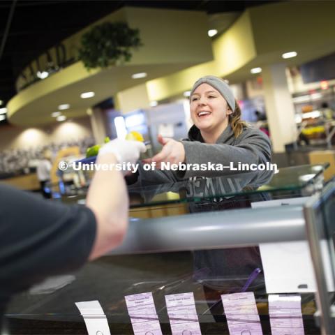 University Housing has started offering an allergen-free meal option in its Harper-Schramm-Smith Dining Center. This option is available every meal, seven days a week starting in January. February 19, 2019. Photo by Craig Chandler / University Communication.