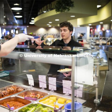 University Housing has started offering an allergen-free meal option in its Harper-Schramm-Smith Dining Center. This option is available every meal, seven days a week starting in January. February 19, 2019. Photo by Craig Chandler / University Communication.