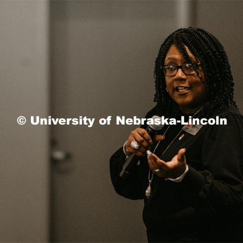 Power of Huskers was held in the Willa Cather Dining Center. The University of Nebraska–Lincoln’s student-led “Hate Will Never Win” initiative is expanding under a new name. Now called "Power of Huskers," the initiative began as a call for unity in February 2018 and grew to a rally attended by more than 1,500. The event featured activities intended to encourage engagement between individuals. Combined, the sessions provide participants with knowledge to spur meaningful conversations. February 27, 2019. Photo by Justin Mohling / University Communication.