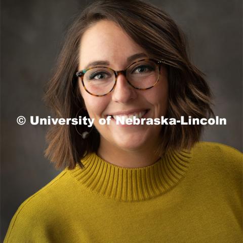 Studio portrait of Jenna Brende, Fulbright Scholar recipient. April 5, 2019. Photo by Greg Nathan, University Communication Photography.