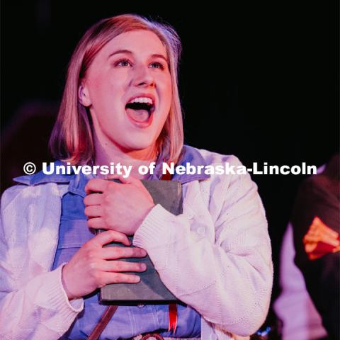 The University of Nebraska-Lincoln Glenn Korff School of Music’s Opera program presented Violet on Friday, April 12 at 7:30 p.m. and then again on Sunday, April 14 at 3 p.m. in Room 130 of the Westbrook Music Building. Students rehearse the day before opening day. April 11, 2019. Photo by Justin Mohling / University Communication.