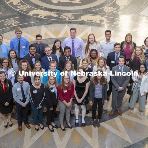 State Senators Research Fair at the Ferguson House. April 16, 2019. Photo by Craig Chandler / University Communication.