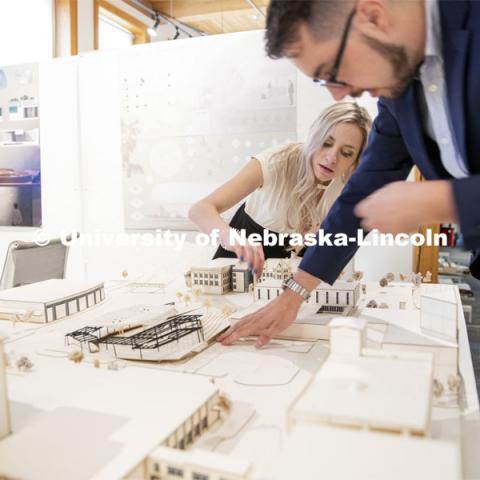 Architecture students partnership with SGH Inc. and Dri-Design, present as part of a student scholarship competition for the fourth-year, undergraduate, architectural design studios. April 26, 2019. Photo by Craig Chandler / University Communication