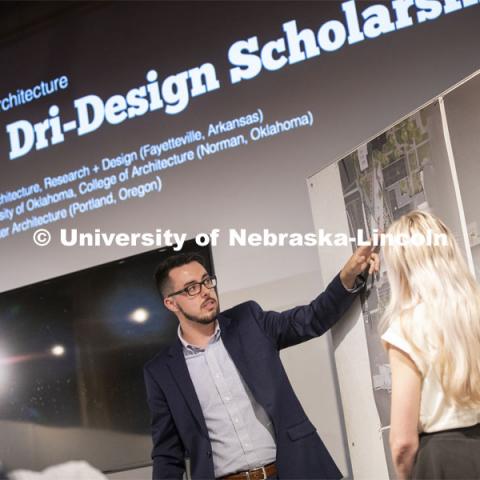 Architecture students partnership with SGH Inc. and Dri-Design, present as part of a student scholarship competition for the fourth-year, undergraduate, architectural design studios. April 26, 2019. Photo by Craig Chandler / University Communication