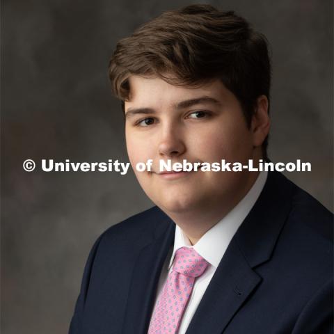 Studio portrait of Mark Nail, Goldwater Scholar recipient. April 30, 2019. Photo by Greg Nathan / University Communication Photography.