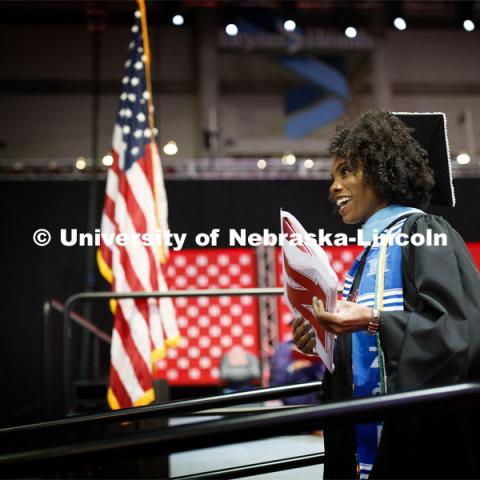 2019 Spring Graduate Commencement in Pinnacle Bank Arena. May 3, 2019. Photo by Craig Chandler / University Communication