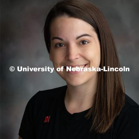 Studio portrait of Sarah Halsted, Accounting Associate, Animal Science. May 20, 2019. Photo by Greg Nathan / University Communication