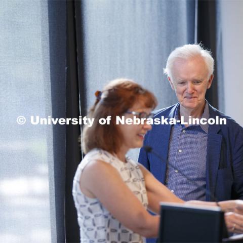 Senator Bob Kerrey speaks to Reinvention Collaborative higher education conference at Lied Commons. June 1, 2019. Photo by Craig Chandler / University Communication.