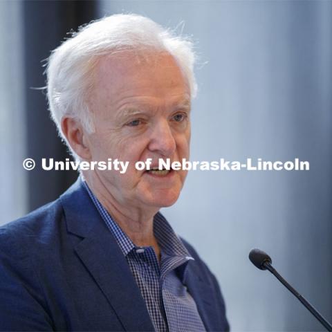 Senator Bob Kerrey speaks to Reinvention Collaborative higher education conference at Lied Commons. June 1, 2019. Photo by Craig Chandler / University Communication.