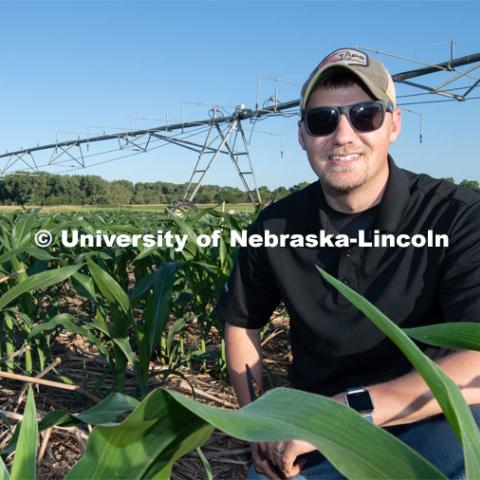 Daran Rudnick, assistant professor and irrigation management specialist in the Department of Biological Systems Engineering. Photo for the 2019 publication of the Strategic Discussions for Nebraska magazine. June 24, 2019, Photo by Gregory Nathan / University Communication.