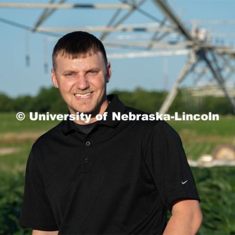 Daran Rudnick, assistant professor and irrigation management specialist in the Department of Biological Systems Engineering. Photo for the 2019 publication of the Strategic Discussions for Nebraska magazine. June 24, 2019, Photo by Gregory Nathan / University Communication.