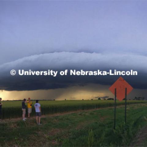 Student photos from summer of 2019 TORUS chase. Adam Houston, Professor of Earth and Atmospheric Sciences, led the TORUS project — the most ambitious drone-based investigation of severe storms and tornadoes ever conducted — chased supercells for more than 9,000 miles across five states this summer. The project, led by Nebraska's Adam Houston, features more than 50 scientists and students from four universities. The 2019 team included 13 Huskers — 10 undergraduates and three graduate students. The $2.5 million study is funded through a $2.4 million, three-year grant from the National Science Foundation with additional support provided by the National Oceanic and Atmospheric Administration. June 25, 2019. Photo provided to University Communication.