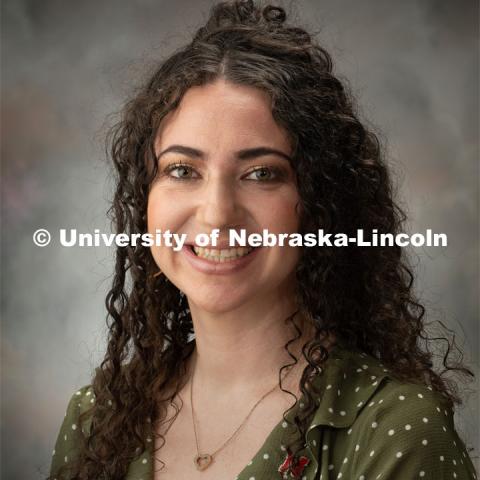 Studio portrait of Elizabeth Enkin, Associate Professor and Interim Chairperson for the College of Arts and Sciences Modern Languages and Literatures. July 10, 2019. Photo by Greg Nathan / University Communication.