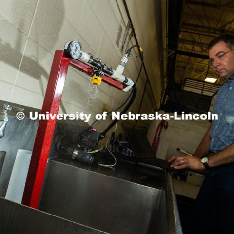Rodney Rohrer, Research Engineer, Tractor Test, in the Department of Biological Systems Engineering at the University of Nebraska–Lincoln. Photo for the 2019 publication of the Strategic Discussions for Nebraska magazine. July 19, 2019, Photo by Gregory Nathan / University Communication. 