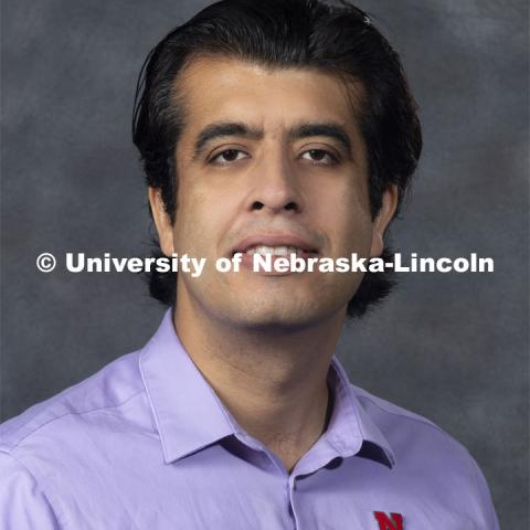 Studio portrait of Piyush Grover, Assistant Professor, Mechanical and Materials Engineering. New Faculty. August 21, 2019. Photo by Greg Nathan / University Communication Photography.