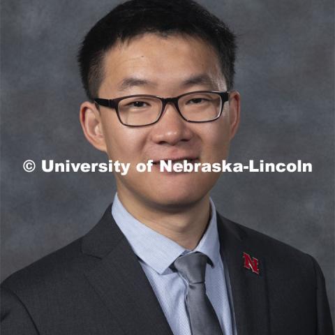 Studio portrait of Yinsheng Guo, Assistant Professor, Chemistry. New Faculty. August 21, 2019. Photo by Greg Nathan / University Communication Photography.