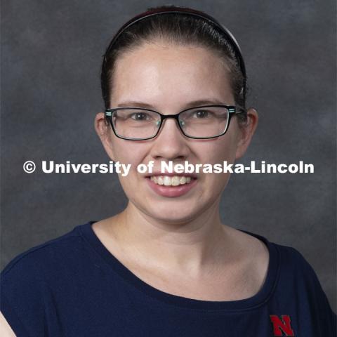 Studio portrait of Susan VanderPlas, Assistant Professor, Statistics. New Faculty. August 21, 2019. Photo by Greg Nathan / University Communication Photography.