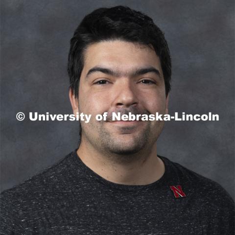 Studio portrait of Joseph Yesselman, Assistant Professor, Chemistry. New Faculty. August 21, 2019. Photo by Greg Nathan / University Communication Photography.