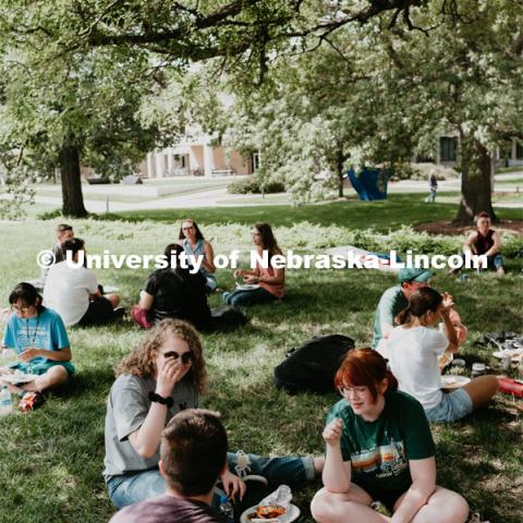 Big Red Welcome, Chancellor's BBQ for incoming freshman and new students on the greenspace by the Memorial Union. August 23, 2019. Photo by Justin Mohling / University Communication.