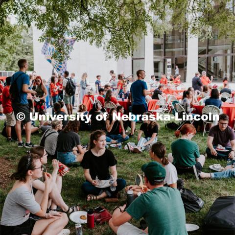 Big Red Welcome, Chancellor's BBQ for incoming freshman and new students on the greenspace by the Memorial Union. August 23, 2019. Photo by Justin Mohling / University Communication.