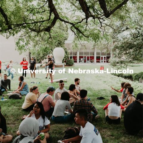 Big Red Welcome, Chancellor's BBQ for incoming freshman and new students on the greenspace by the Memorial Union. August 23, 2019. Photo by Justin Mohling / University Communication.