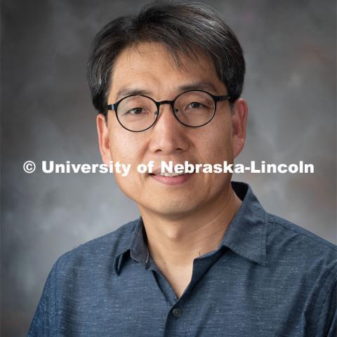 Studio portrait of Hyun Song, Associate Professor, Biological Systems Engineering. September 5, 2019. Photo by Greg Nathan / University Communication.