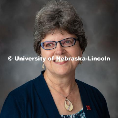 Studio portrait of Diane Ciecior, Accounting. September 24, 2019. Photo by Gregory Nathan / University Communication.