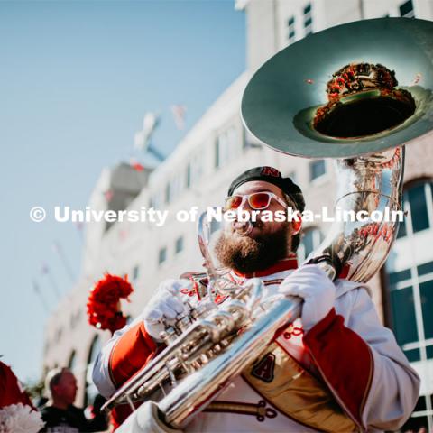 Unity walk on the way to Memorial Stadium for the Nebraska vs. Indiana University football game. October 26, 2019. Photo by Justin Mohling / University Communication.