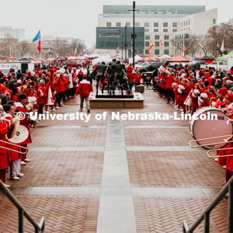 Unity walk at the Nebraska vs. Iowa State University football game. November 29, 2019. Photo by Justin Mohling / University Communication.